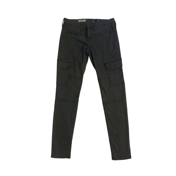 NWT Women 27 AG Adriano Goldschmied The Tyler Cargo Skinny Ankle Gray Pant Jeans - Picture 1 of 7